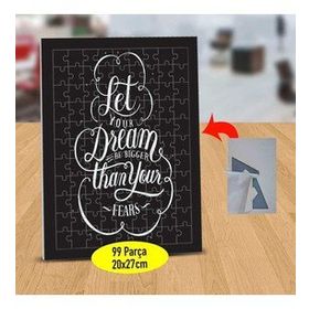 538768569 Let Your Dream Yazılı 99 Parça Puzzle Yapboz Tablo