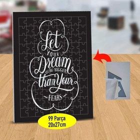 538768569 Let Your Dream Yazılı 99 Parça Puzzle Yapboz Tablo