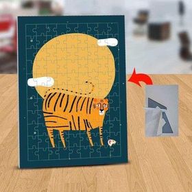 5387690372 Çizimsel Tatlı Kaplan 99 Parça Puzzle Yapboz Tablo