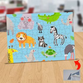 538769133 Renkli Sevimli Hayvanlar 99 Parça Puzzle Yapboz Tablo