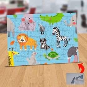 538769133 Renkli Sevimli Hayvanlar 99 Parça Puzzle Yapboz Tablo
