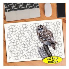 53981 Kış Mevsiminde Sevimli Baykuş 240 Parça Puzzle Yapboz