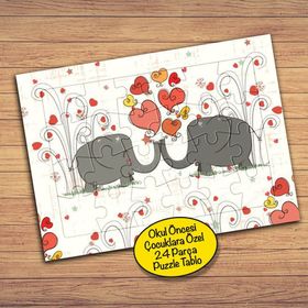 5404 Sevgi Dolu Filler Çocuklara Özel Puzzle Yapboz Tablo