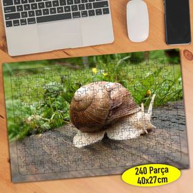 54090785 Yeşil Çimen ve Salyangoz Doğa 240 Parça Puzzle Yapboz