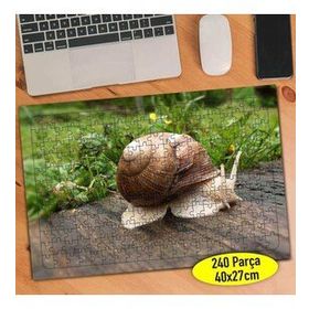 54090785 Yeşil Çimen ve Salyangoz Doğa 240 Parça Puzzle Yapboz