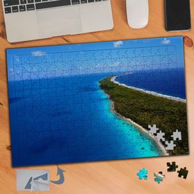 541 Okyanus Ortasında Ada Doğa 240 Parça Puzzle Yapboz Tablo