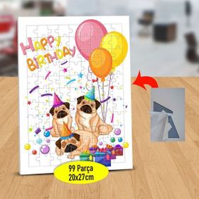 5428 Doğum Günü Partisinde Köpekler 99 Parça Puzzle Yapboz Tablo
