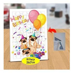5428 Doğum Günü Partisinde Köpekler 99 Parça Puzzle Yapboz Tablo