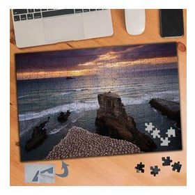 546 Gün Batımında Deniz Kayalık 240 Parça Puzzle Yapboz Tablo