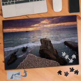 546 Gün Batımında Deniz Kayalık 240 Parça Puzzle Yapboz Tablo