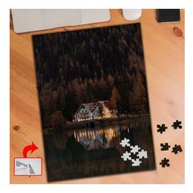 546922 Ağaçların İçindeki Ev 240 Parça Puzzle Yapboz Tablo