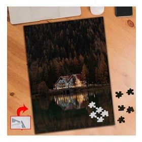 546922 Ağaçların İçindeki Ev 240 Parça Puzzle Yapboz Tablo