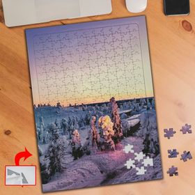 546930 Pembe Gökyüzü Altında Kar 240 Parça Puzzle Yapboz Tablo