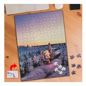 546930 Pembe Gökyüzü Altında Kar 240 Parça Puzzle Yapboz Tablo