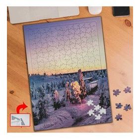 546930 Pembe Gökyüzü Altında Kar 240 Parça Puzzle Yapboz Tablo