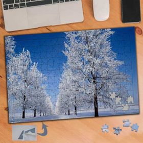 547 Bembeyaz Yeryüzü Ve Ağaçlar 240 Parça Puzzle Yapboz Tablo