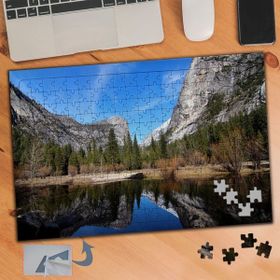 549 Göl Etrafında Dağlar Doğa 240 Parça Puzzle Yapboz Tablo