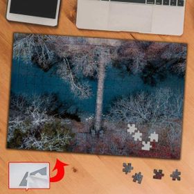 551910 Kuş Bakışı Deniz Üstü Köprü 240 Parça Puzzle Yapboz Tablo