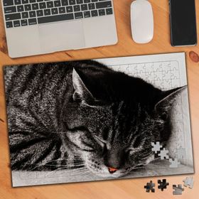 552149 Sevimli Uykucu Kedi 240 Parça Puzzle Yapboz