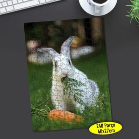 55290791 Havuç Yiyen Küçük Tavşan 240 Parça Puzzle Yapboz