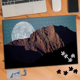 554 Dağların Arkasında Dolunay 240 Parça Puzzle Yapboz Tablo