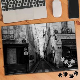 55555 Siyah Beyaz Paris Sokakları 240 Parça Puzzle Yapboz