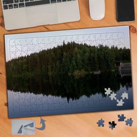 557 Orman Kenarında Göl 240 Parça Puzzle Yapboz Tablo