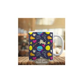 5571 Uzaydaki Kedi Astronot Baskılı Kupa Bardak