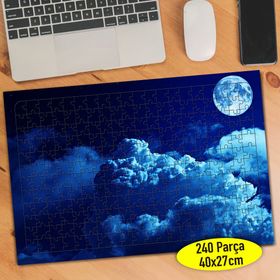 55770 Karanlık Gecede Dolunay Manzarası 240 Parça Puzzle Yapboz