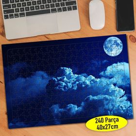 55770 Karanlık Gecede Dolunay Manzarası 240 Parça Puzzle Yapboz