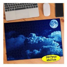 55770 Karanlık Gecede Dolunay Manzarası 240 Parça Puzzle Yapboz