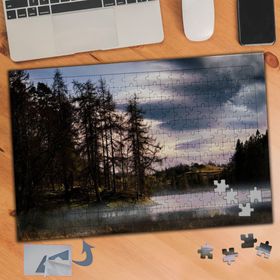 559 Akşam Üzeri Ağaçlar Ve Gökyüzü 240 Parça Puzzle Yapboz Tablo
