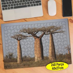 56072788 Sıralı Ağaç Manzarası Doğa 240 Parça Puzzle Yapboz