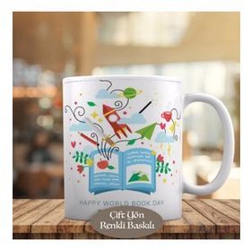 5618 Uçuşan Nesleler ve Kitap Baskılı Kupa Bardak