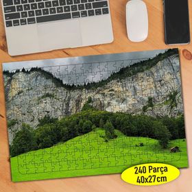 56184803 İsviçre Alp Dağları Manzara 240 Parça Puzzle Yapboz