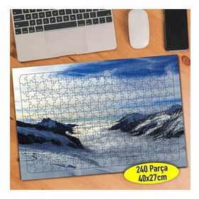 56184999 İsviçre Karlı Dağ Manzarası 240 Parça Puzzle Yapboz