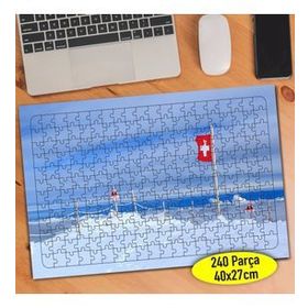 56185074 İsviçre Karlı Doğa Manzarası 240 Parça Puzzle Yapboz