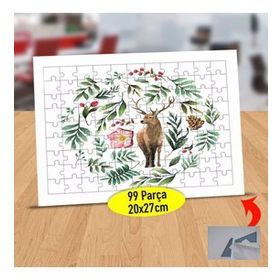 56482 Yeşil Yaprak Arasına Geyik 99 Parça Puzzle Yapboz Tablo