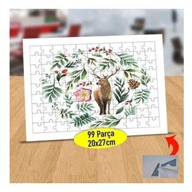 56482 Yeşil Yaprak Arasına Geyik 99 Parça Puzzle Yapboz Tablo