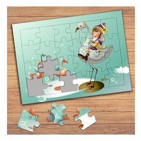 565789 Neşeli Çocuk Ve Leylek Çocuklara Özel Puzzle Yapboz Tablo