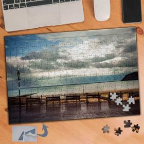 566 Sahil Kenarındaki Banklar 240 Parça Puzzle Yapboz Tablo
