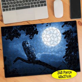 56782280 Dolunay Işığında Daldaki Baykuş 240 Parça Puzzle Yapboz