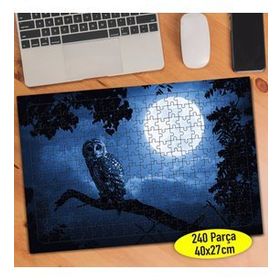 56782280 Dolunay Işığında Daldaki Baykuş 240 Parça Puzzle Yapboz