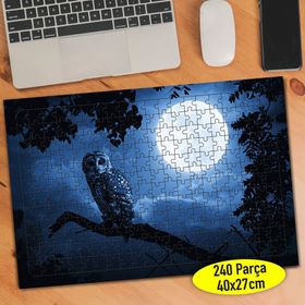56782280 Dolunay Işığında Daldaki Baykuş 240 Parça Puzzle Yapboz