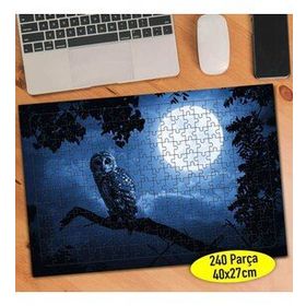 56782280 Dolunay Işığında Daldaki Baykuş 240 Parça Puzzle Yapboz
