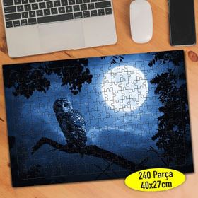 56782280 Dolunay Işığında Daldaki Baykuş 240 Parça Puzzle Yapboz