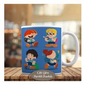 56838 Sevimli Okula Giden Çocuklar Kupa Bardak