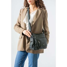 571 Collections 571-11R Mavi Yıkama Deri Çapraz Kadın Omuz Çantası