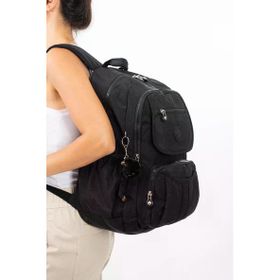 571 Collections 571-2E Ultra Hafif Çok Cepli Su Geçirmez Unisex Siyah Sırt Çantası