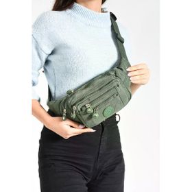 571 Collections 571-7F Unisex Yeşil Çok Cepli Bel Çantası